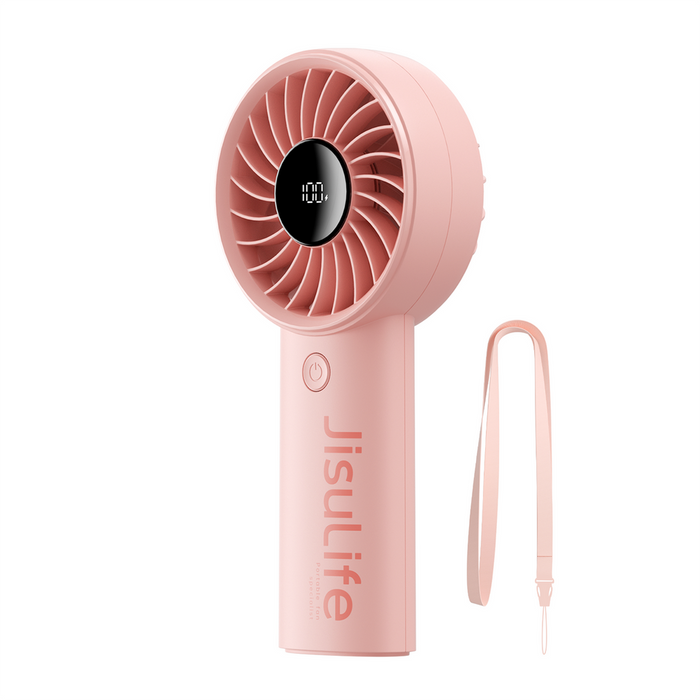 Ръчен вентилатор Jisulife Life4 3600mAh преносим USB вентилатор - розов