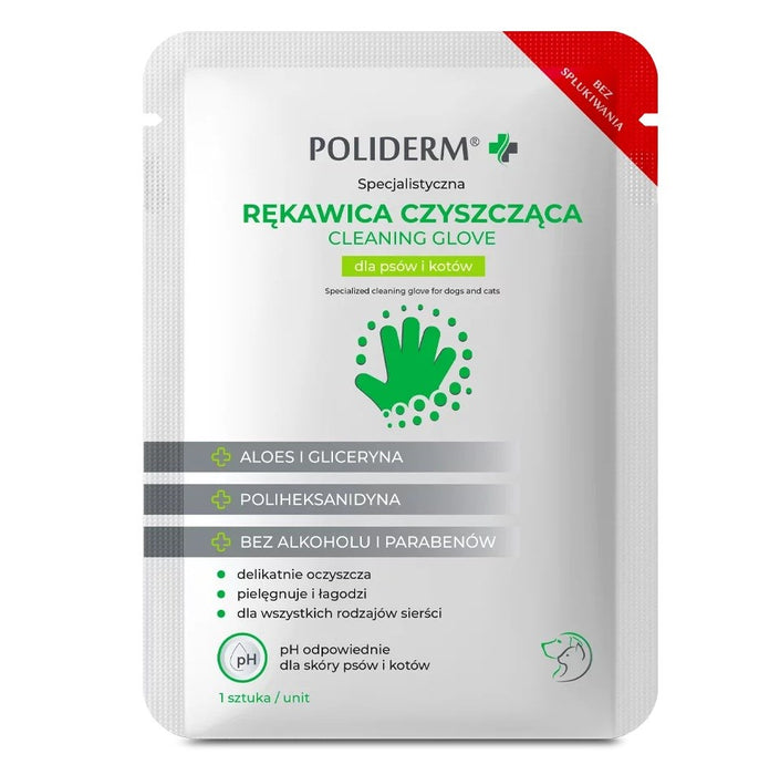 POLIDERM® ръкавица за почистване за кучета и котки - 1 бр.