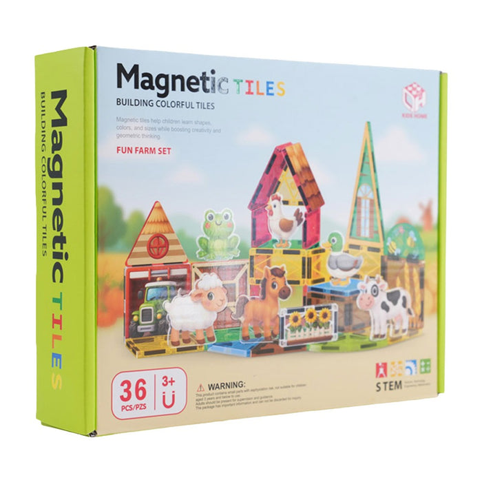 Magnetic Tiles Магнитен Конструктор с Животни 36ч.