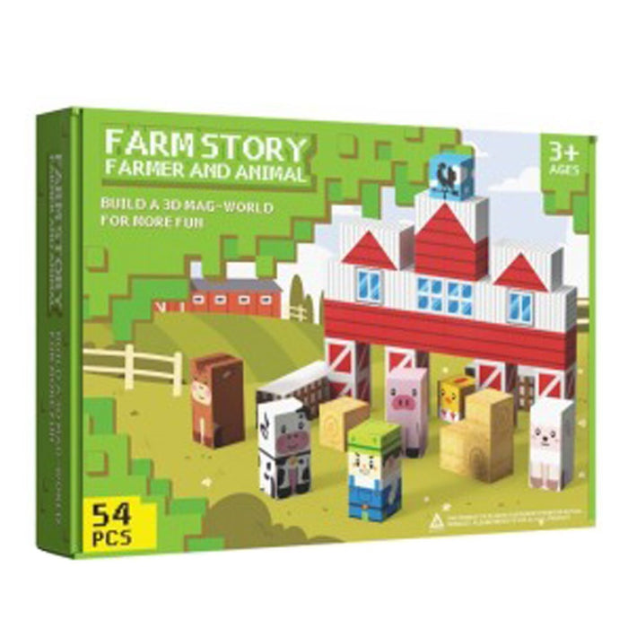 Пъзел Магнитни Блокчета Farm Story 54ч.