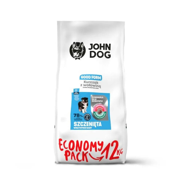 JOHN DOG Good Form Puppy Пиле с говеждо месо - суха храна