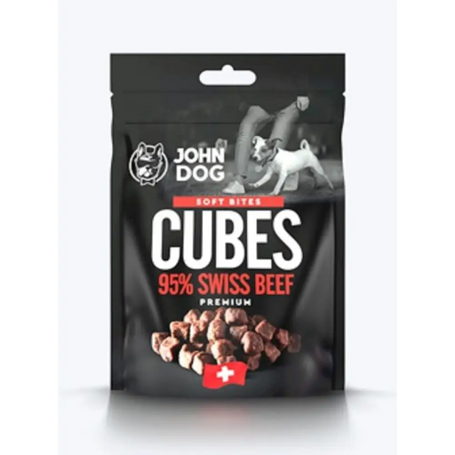 JOHN DOG Soft Bites Cubes Beef 95% - Лакомство за кучета