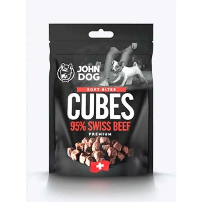 JOHN DOG Soft Bites Cubes Beef 95% - Лакомство за кучета
