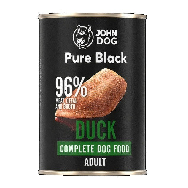JOHN DOG Pure Black Duck - мокра храна за кучета - 400 г