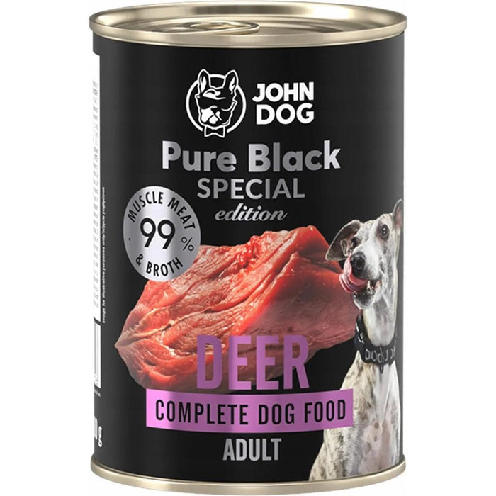 JOHN DOG Pure Black deer - мокра храна за кучета - 800 г