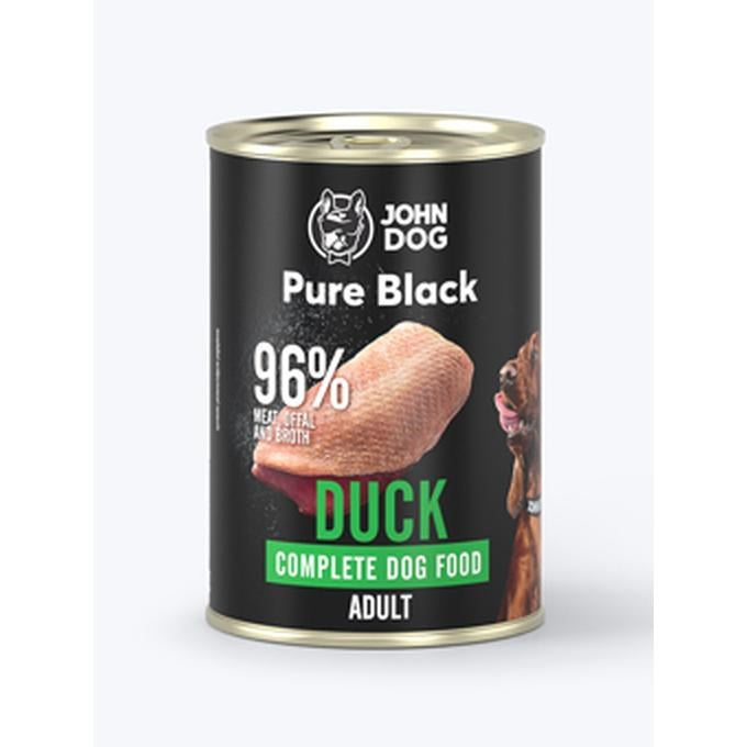 JOHN DOG Pure Black Duck - мокра храна за кучета - 800 г