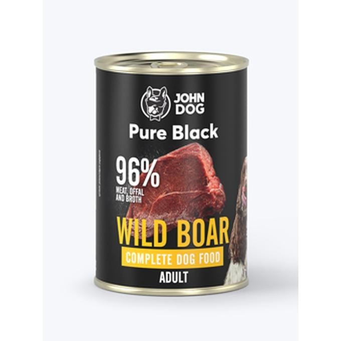 JOHN DOG Pure Black Wild svinja - мокра храна за кучета - 800 г