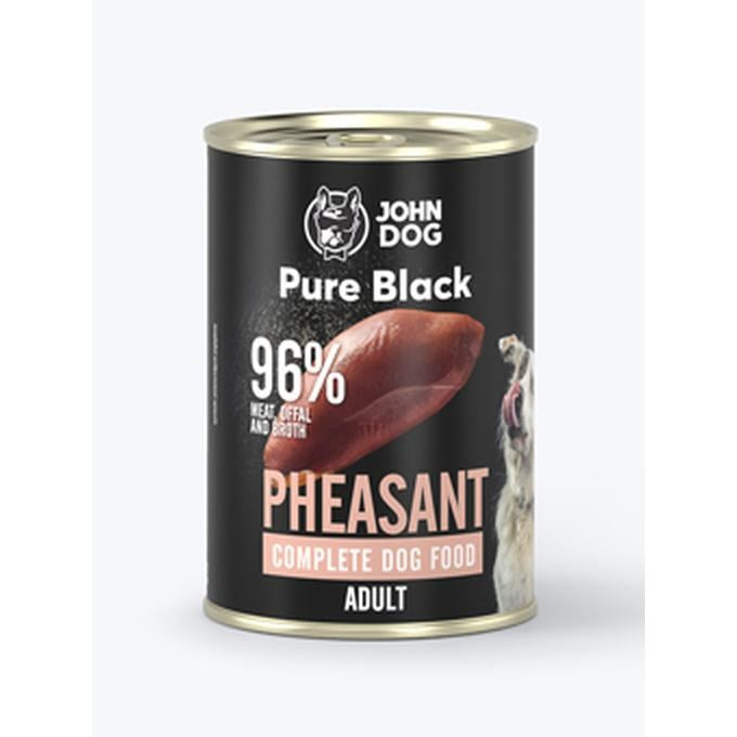JOHN DOG Pure Black Pheasant - мокра храна за кучета - 800 г