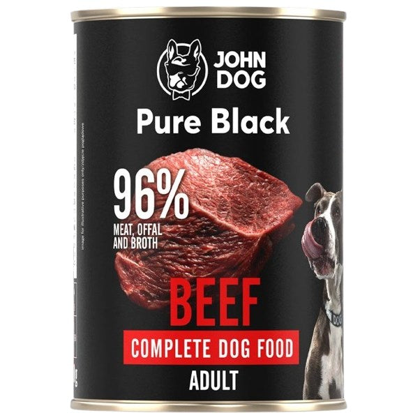 JOHN DOG Pure Black говеждо - мокра храна за кучета - 800 г