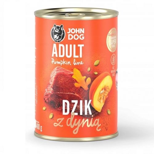 JOHN DOG Pumpkin Adult Boar с тиква - Мокра храна за кучета - 400 г