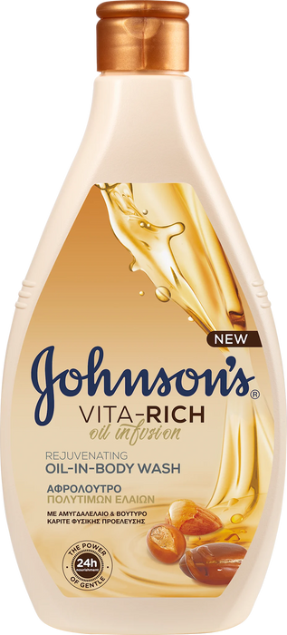 Душ гел Vita-Rich oil infusion с бадемово масло и масло от ший, 400 ml