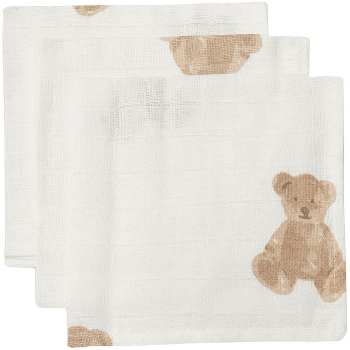 Муселинови кърпи Jollein - Teddy Bear, 31 x 31 cm, 3 броя