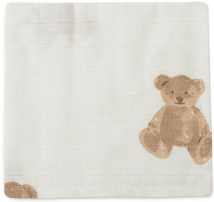 Муселинови кърпи Jollein - Teddy Bear, 31 x 31 cm, 3 броя