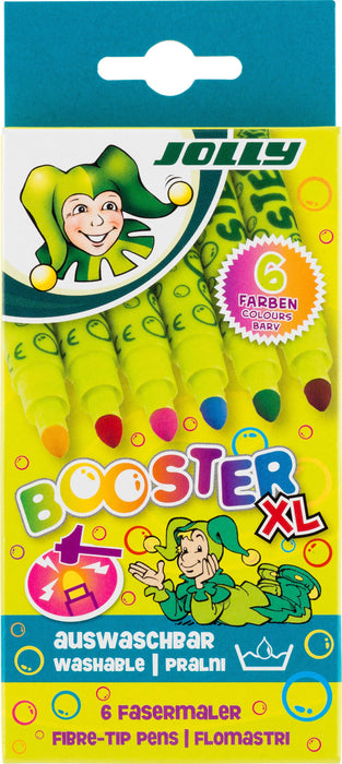 Цветни флумастери JOLLY Booster XL – 6 цвята