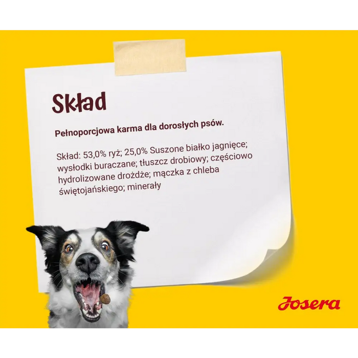 JOSERA Агнешко с ориз - суха храна за кучета - 12,5 кг
