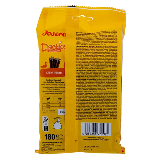 JOSERA Denties Патешко с морков - Лакомство за кучета - 180
