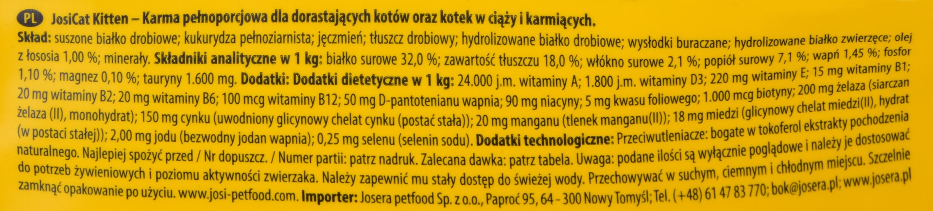 JOSERA JosiCat Kitten - суха храна за котки - 10 кг