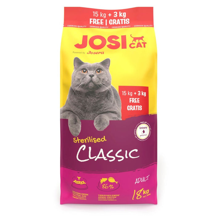JOSERA JosiCat Sterilised Classic – суха храна за котки – 15 кг + 3 кг