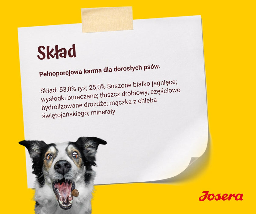 JOSERA Агнешко с ориз - суха храна за кучета - 12,5 кг