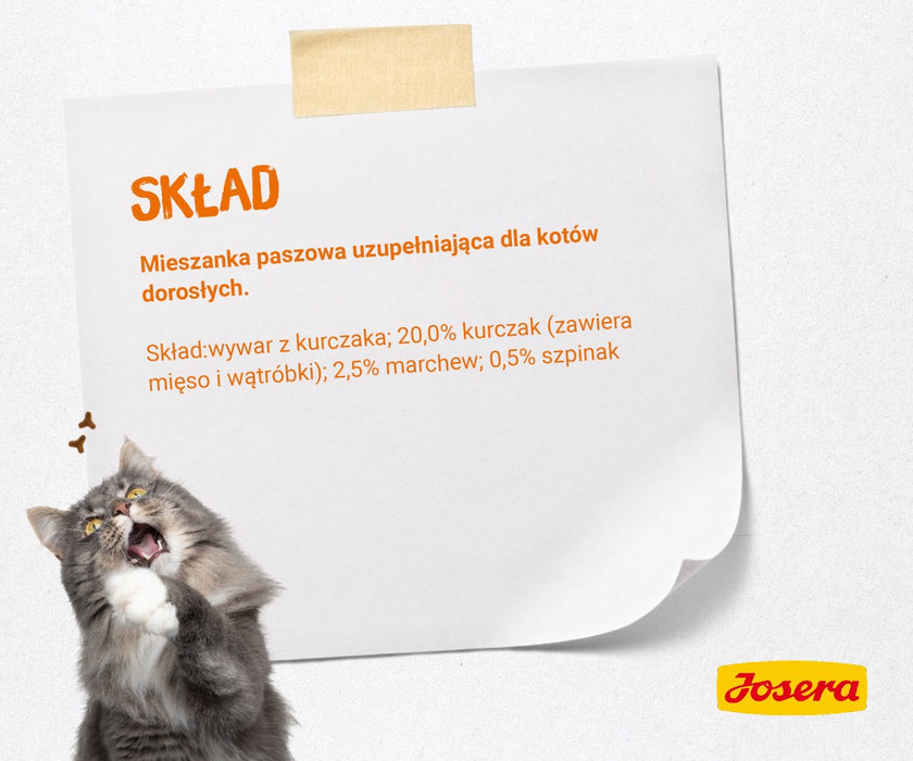 JOSERA Пилешка супа с моркови и спанак - мокра храна за котки - 70 г