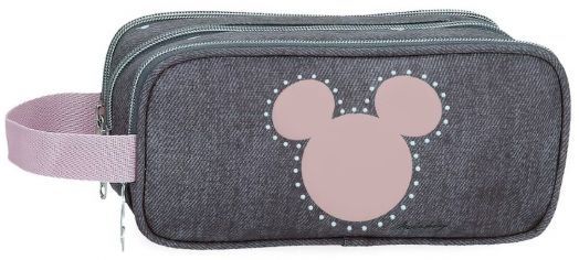 Овален несесер Joumma - Mickey Studs, 3 ципа, с дръжка
