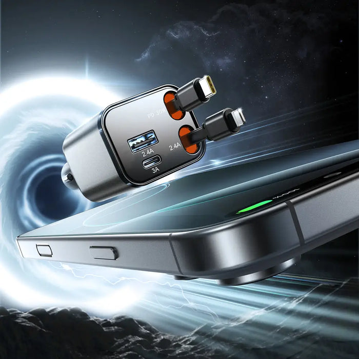 Joyroom JR-CCL05 30W 4-в-1 зарядно за кола с 2 вградени