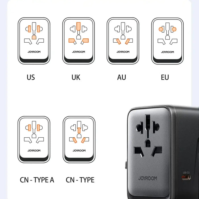 Joyroom JR-TCW02 65W Адаптер за пътуване Универсален EU