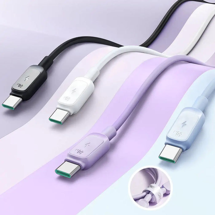 Joyroom S-A14 USB-C кабел - USB-C 60W 1,2 м - бял