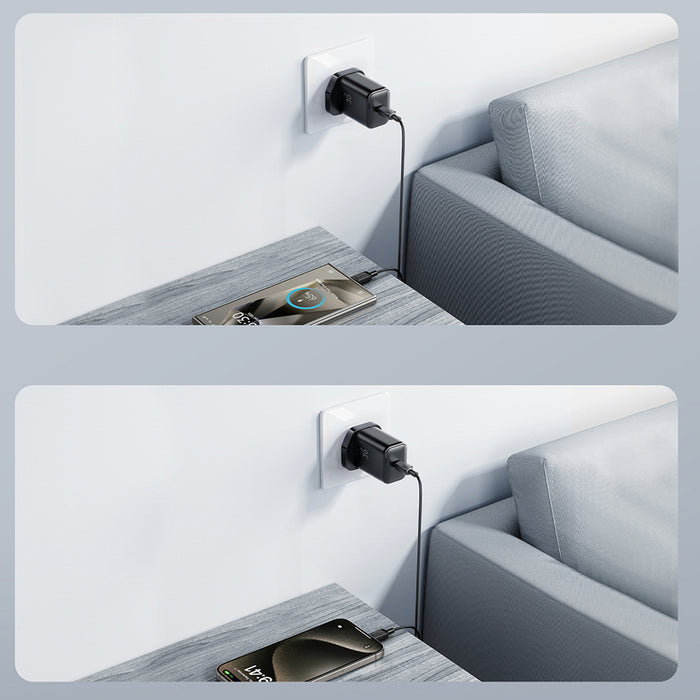 Joyroom JR-TCF23 25W стенно зарядно устройство с 1m USB-C кабел - черно