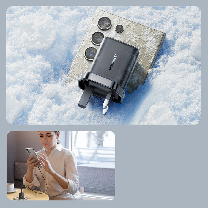 Joyroom JR-TCF23 25W стенно зарядно устройство с 1m USB-C кабел - черно