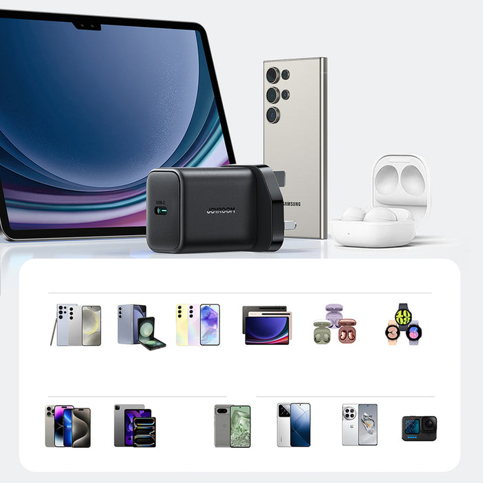 Joyroom JR-TCF23 25W стенно зарядно устройство с 1m USB-C кабел - черно