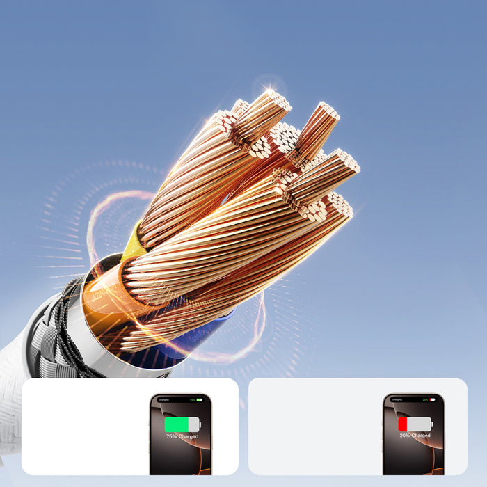 Joyroom S-A28 Flash Series 60W USB-C - USB-C кабел 1 м - бял