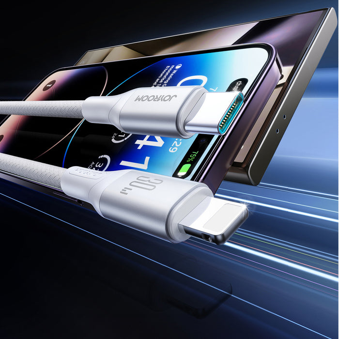 Joyroom S-A28 Flash Series 30W USB-C към Lightning кабел 1m - бял