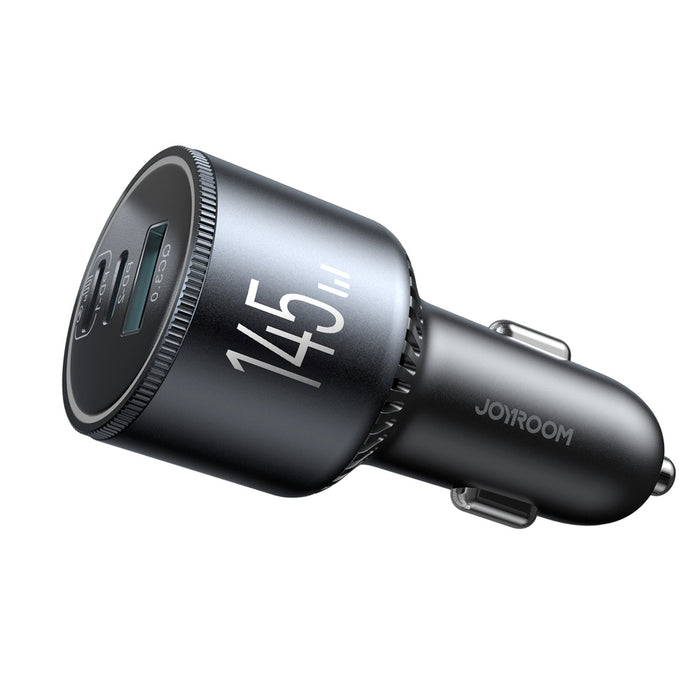 Зарядно за кола Joyroom JR-CCN07 145W 2xUSB-C USB-A + 100W USB-C кабел - тъмносиво
