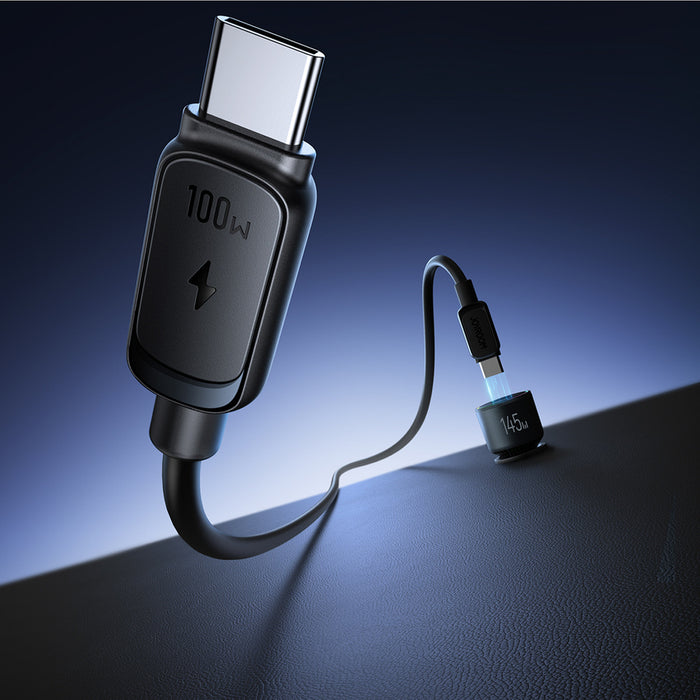 Зарядно за кола Joyroom JR-CCN07 145W 2xUSB-C USB-A + 100W USB-C кабел - тъмносиво