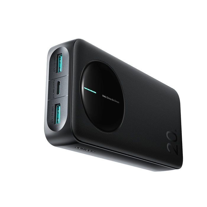 Joyroom JR-PBF14 Pro Преносима батерия Powerbank 22.5W 20000mAh с дигитален дисплей 2x USB-A 1x USB-C - Черен