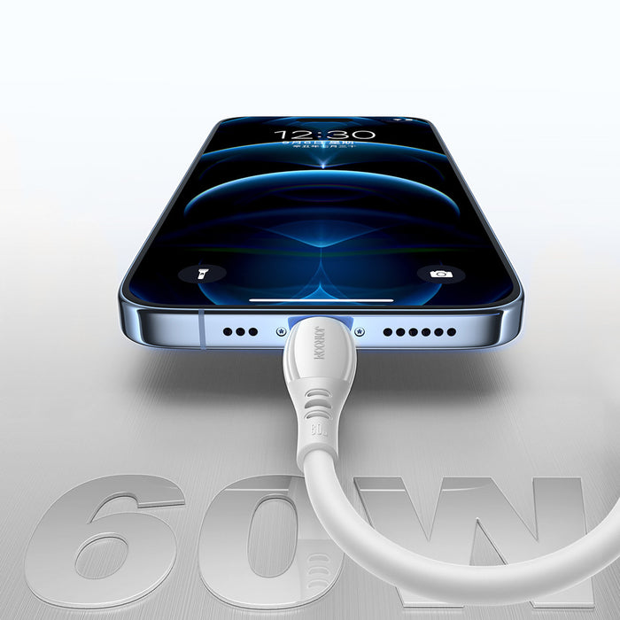 Joyroom S-A59 Vibrant Series 60W USB-C - USB-C кабел 1.2 м - бял