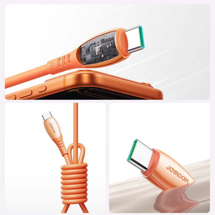 Joyroom S-A59 Vibrant Series 60W USB-C - USB-C кабел 1.2 м - оранжев