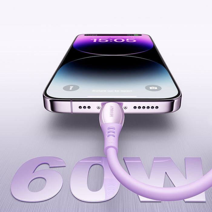 Joyroom S-A59 Vibrant Series 60W USB-C - USB-C кабел 1.2 м - лилав