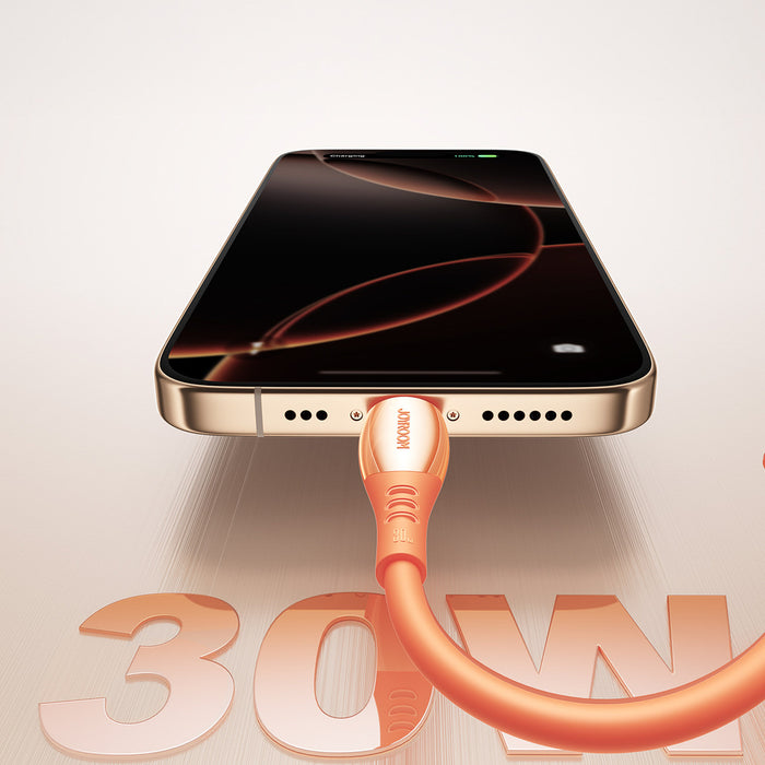 Кабел Joyroom S-A59 Vibrant Series 30W USB-C - Lightning 1.2 м - оранжев