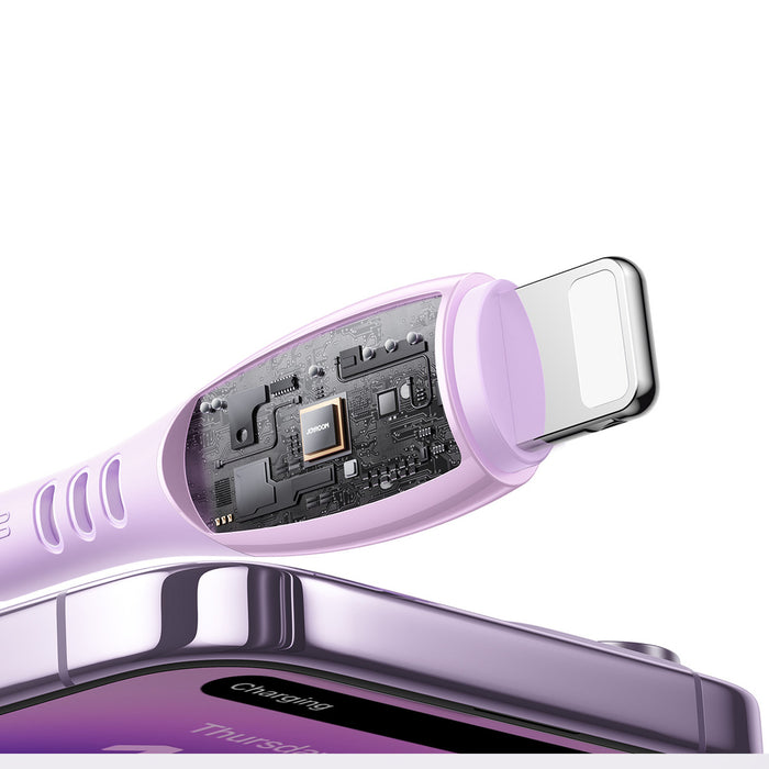 Кабел Joyroom S-A59 Vibrant Series 30W USB-C - Lightning 1.2 м - лилав