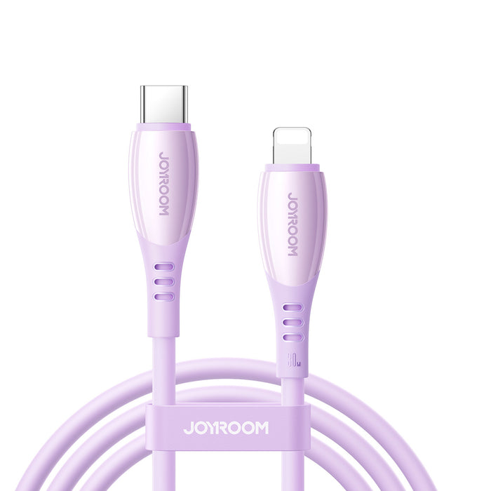 Кабел Joyroom S-A59 Vibrant Series 30W USB-C - Lightning 1.2 м - лилав