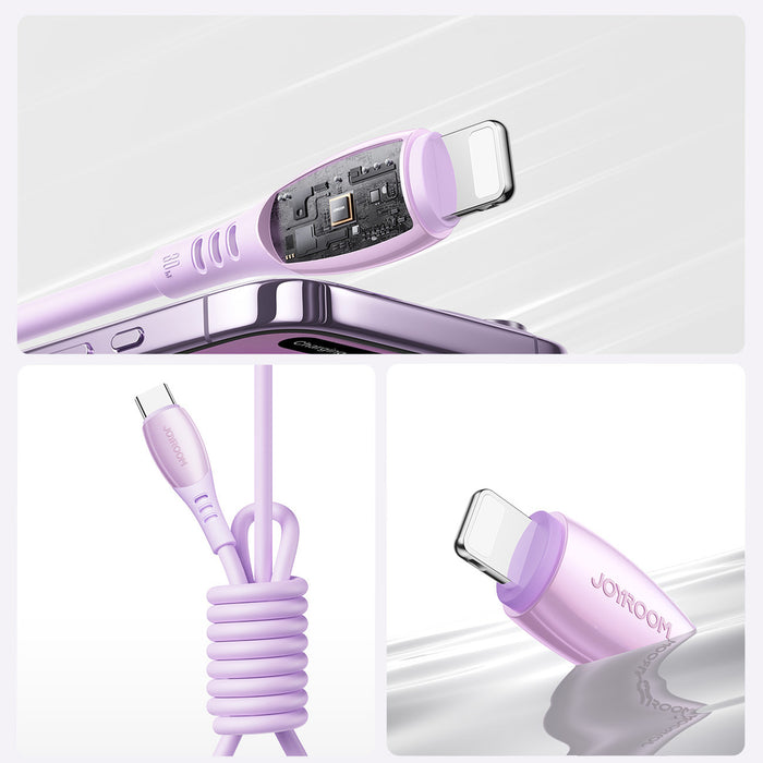 Кабел Joyroom S-A59 Vibrant Series 30W USB-C - Lightning 1.2 м - лилав