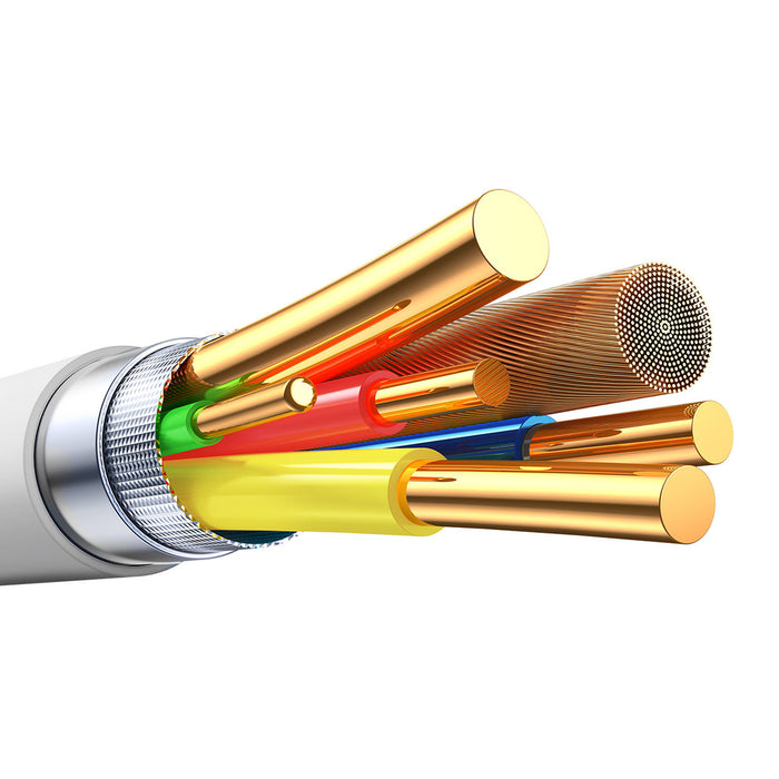 Кабел Joyroom S-A59 Vibrant Series 3A USB-A - Lightning 1.2 м - бял
