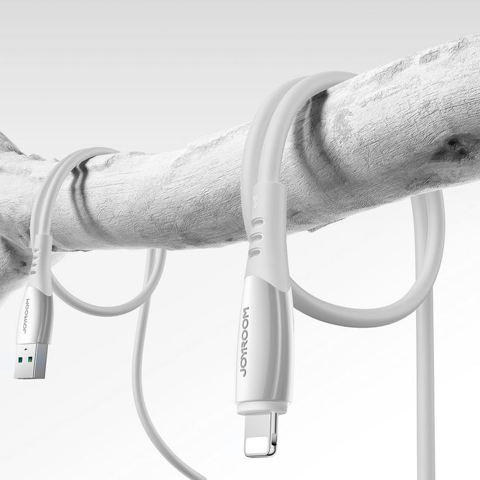 Кабел Joyroom S-A59 Vibrant Series 3A USB-A - Lightning 1.2 м - бял