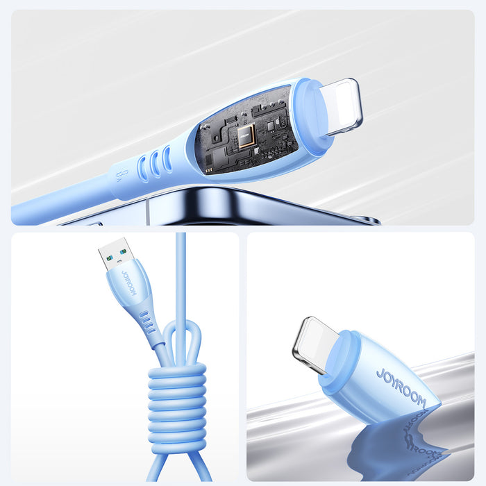 Кабел Joyroom S-A59 Vibrant Series 3A USB-A - Lightning 1.2 м - син