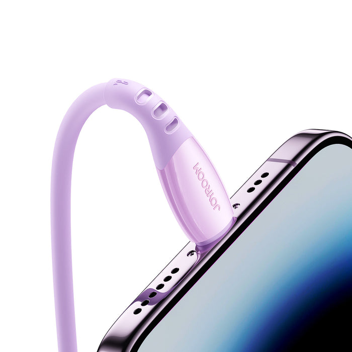Кабел Joyroom S-A59 Vibrant Series 3A USB-A - Lightning 1.2 м - лилав