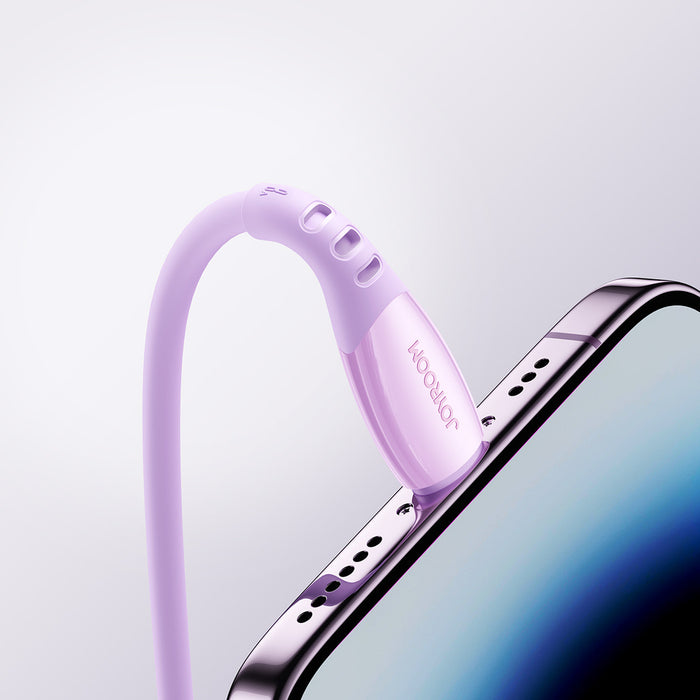 Кабел Joyroom S-A59 Vibrant Series 3A USB-A - Lightning 1.2 м - лилав