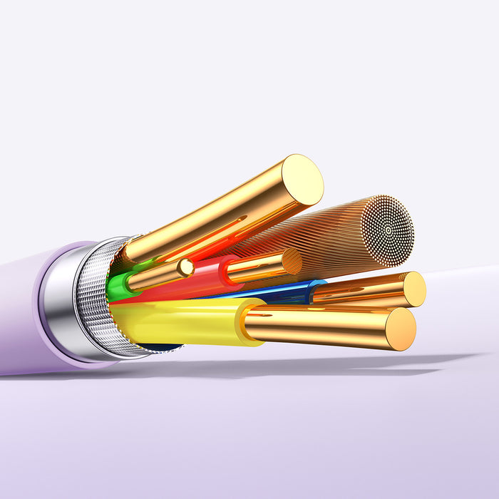 Кабел Joyroom S-A59 Vibrant Series 3A USB-A - Lightning 1.2 м - лилав