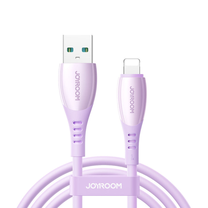 Кабел Joyroom S-A59 Vibrant Series 3A USB-A - Lightning 1.2 м - лилав
